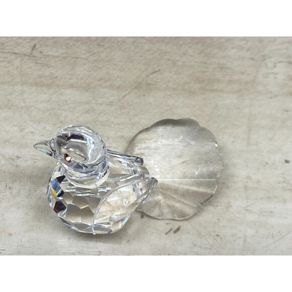 Swarovski Crystal Figurine Dove Pigeon Pink Eyes No Box - Picture 4 of 7